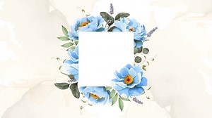 Floral Frame Blue Flower Square Shape Stock Footage Video (100% Royalty-free) 3486083161 | Shutterstock