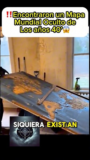 273K views · 4.7K reactions |  Un hallazgo que parece sacado de una película: encontraron un mapa mundial oculto de los años 40 .Un objeto que podría revelar cómo veían el mundo en plena guerra y que estuvo escondido durante décadas.¿Coincidencia… o una pieza de la historia que quisieron mantener en secreto? ️#MapaOculto #HistoriaMisteriosa #Años40 #HallazgoImpactante #MisteriosDelMundo #fblifestyle | El Abismo | Facebook