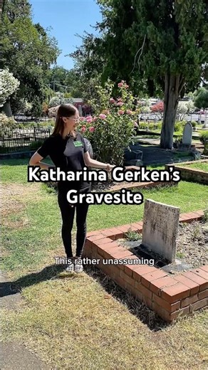 The gravesite of Katharina Gerken at the Sacramento Historic City Cemetery