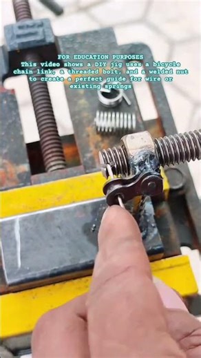 Custom Spring Winding Tool from Scrap Parts #shorts #DIY #WorkshopHacks #Welding #toolnut #handtools