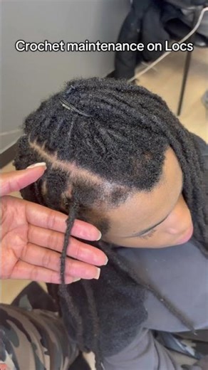 Crochet maintenance on Locs #locs #locrepair #braids #crochetretwist #tutorial #dreads #locstyle