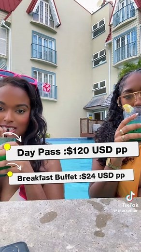 A day pass at Coco Palm is the ultimate day in paradise. For $120 USD per person, you get a full day of fun including unlimited drinks 🍹 a buffet breakfast and a delicious lunch. The food here is always excellent – as seen in our vlog 😋. The breakfast buffet-only option is just $24 USD per person. In a nutshell, it is worth every cent!💯✨️🔥💙🍸🍽🥗🍛🏖🌄🇱🇨 For reservations contact 1 (758) 456-2800 or email reservations@coco-resorts.boutique. Video credit: merkethur_ #daypass #cocopalm #reso