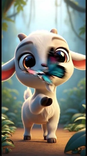 Chaos but adorable #shortsfeed #cartoon #goat #funny