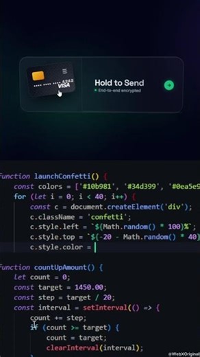 Build a Futuristic 3D Payment UI (HTML, CSS, JS) 💳✨