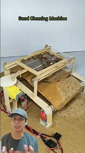 Mini Automatic Sand Sifter Machine #miniproject #experiment #techdiy #dcmotorproject
