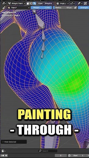 Blender: Weight Paint THROUGH Entire Mesh