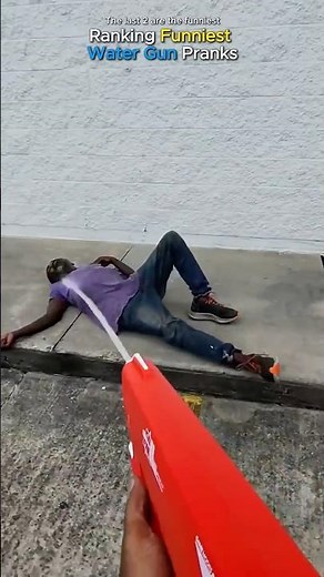 Ranking Funniest Water Gun Pranks #funny #fails