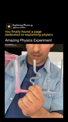 Physics | Mathematics | Science on Instagram: "The principle of communicating vessels explains that when a single, uniform, and incompressible fluid is at rest inside connected containers, the liquid will settle at the same height in all of them, no matter their shape or size, as long as they are open to the same atmospheric pressure. This happens because pressure within a fluid at rest is the same at any given horizontal level. Since the surface of the liquid in each open tube is under the same