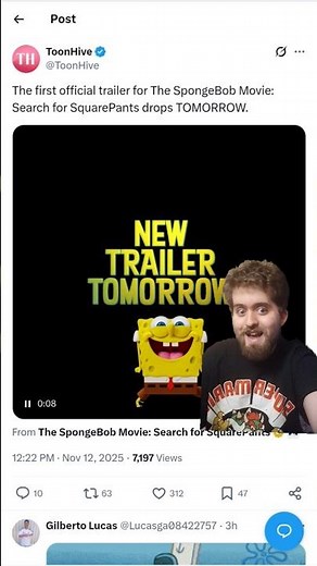 The first official trailer for The SpongeBob Movie: Search for SquarePants drops TOMORROW