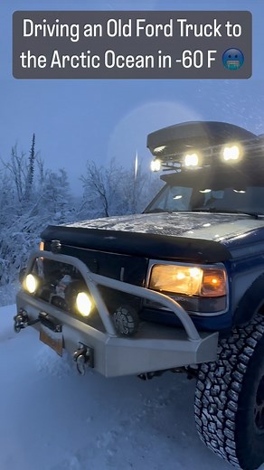 7.3M views · 10K reactions | Driving an Old 1996 Ford 7.3 Powerstroke Diesel Truck to the Arctic Ocean in -60 F 略 on the longest dead end road in the world to the top of Alaska❄️ #arcticocean #fordtrucks #powerstroke #diesel #alaska #daltonhighway #deadhorse #prudhoebay #overlanding #overland #overlandbound #truckhouse #truckhouselife #truckcamper #vanlife #tinyhome #tinyhouse #cabin @cpaddict @kchilites @alaskaspring @methodracewheels @toyotires | Truck House Life | Facebook