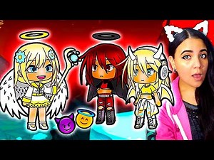 😇🖤 The Dark Angel and the Light Demon 😈🖤 Gacha Life Mini Movie Fantasy Story Reaction
