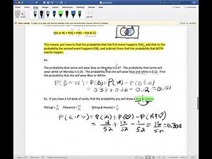 And or Rules of probability