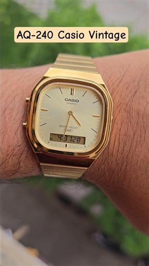 casio Vintage watch under 5000 | vintage AQ-240 gold watch #casio #vintage #retrowatch #vintagewatch