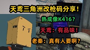 【CSTG】天鸢分享三角洲改枪码，天鸢：有品味，热成像K416？老秦难绷：真有人要啊！