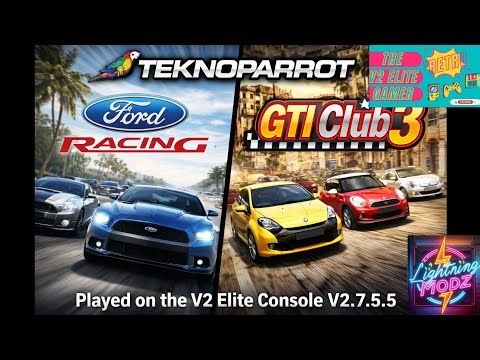 Ford Racing Full Blown and GTI Club 3 (Teknoparrot) played on the V2 Elite Console V2.7.5.5.