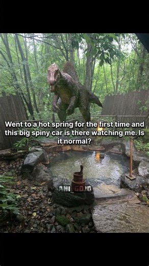 Big spiny car is at the hot spring #spinosaurus #indominusrex #jurassicworld #dinosaur #shorts