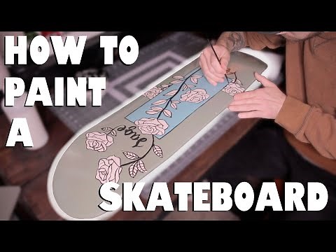 How To Paint a Skateboard Deck With Acrylic & Spray Paint! Design Your Own Deck!