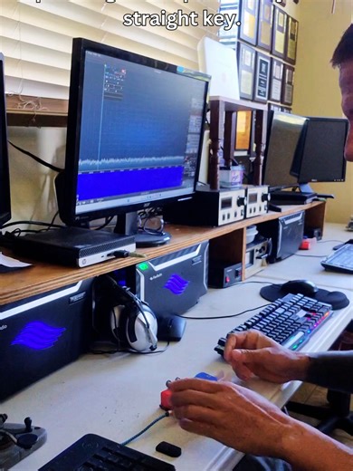 Transmitting 'QRP' three times using two different Morse code keys: a paddle key and a straight key. What does QRP mean? QRP is a Q-code that means “reduce power” in the amateur radio Q-code system. In ham radio practice, it generally refers to operating with low transmitter power, typically: 5 watts or less for CW (Morse code) 10 watts or less for SSB (voice) Operators who specialize in this are often called QRP operators, and many enjoy the challenge of making long-distance contacts with very 