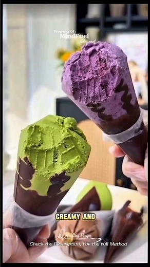 Make 4-Ice Cream Flavors at Home with Piping Bags | No Ice Crystals #recipe #icecream