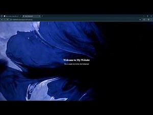 How to show a loop video as background image in your html page