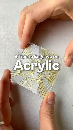 How to engrave on acrylic like a pro! 💡✨3 quick tips to master your design with the Customizer
