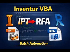 Inventor 2025 VBA Macro – Convert Multiple IPT Files to RFA Automatically | Batch Export