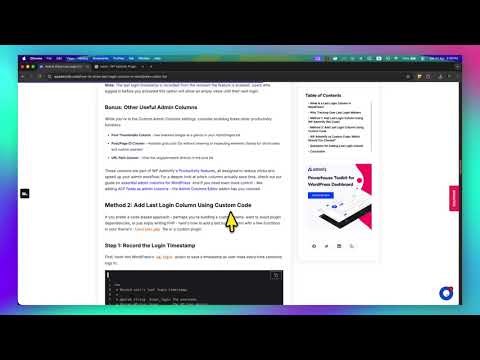 WordPress Last Login Column — Plugin Method + Code (2026)