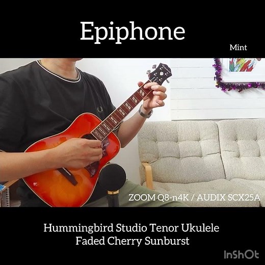 Epiphone Hummingbird Studio Tenor Ukulele /Faded Cherry Sunburst