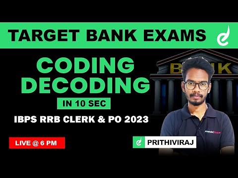 Solve Coding & Decoding in 10sec - Reasoning by Prithivi Raj | IBPS RRB CLERK & PO | Veranda Race