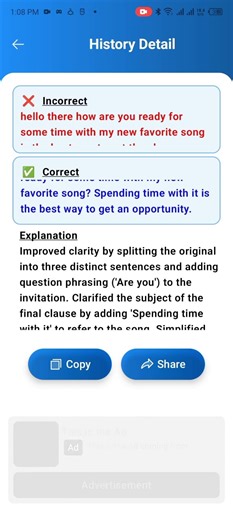 🚀 Fix grammar, spelling & tone instantly with AI. Perfect English is just one tap away!
