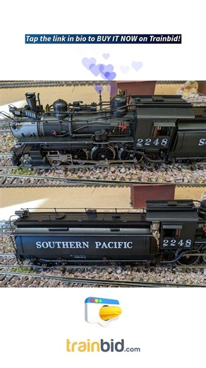 Available on Trainbid.com - Southern Pacific T-1 fire train with two cars