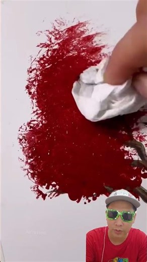 Anti-mainstream painting using tissue media #trending