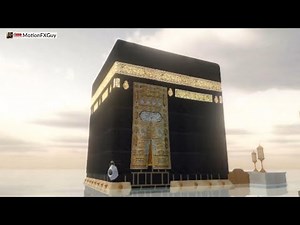 Heavenly 3D Kaaba of Mecca in a rotating camera movement loop from many different angles