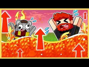 Minecraft But LAVA is at a Constant Rise!