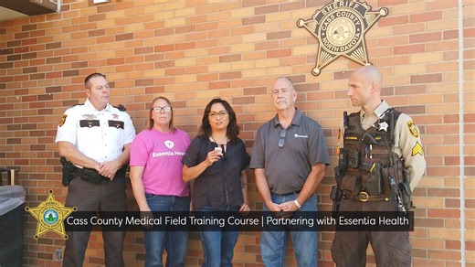 ⭐Cass County Field Medical Training Course | Partnering with Essentia Health Approximately 70 Cass County deputies recently completed an 8-hour training in medical casualty care, designed to prepare deputies for responding to major medical trauma incidents. This course was developed over the course of 5 months by Sgt. McNamara in partnership with Essentia Health’s Trauma Program Manager, Vicky Black. With the support of Stephanie Johnson, Trauma Process Improvement Coordinator, and John Breiland