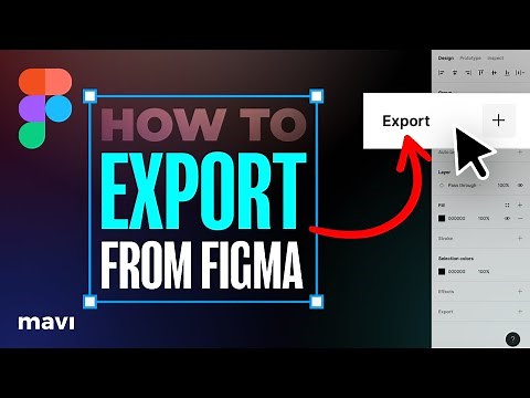 Figma Basics: How To EXPORT Your Projects (Tutorial)