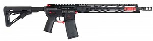 Red Arrow Weapons RAW15300B Semi-Automatic .300 BLK AR-15 Style Rifle, Black with Red Accents, 16" Barrel, Magpul Furniture