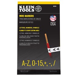 Wire Marker Book, Black Letters, Numbers, and Symbols - 56253 | Klein Tools