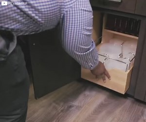 This Tupperware storage system will help you organize your kitchen! Credit: Rev-A-Shelf | VT