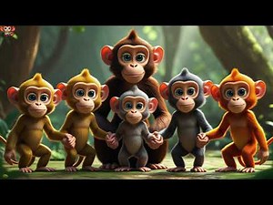 5 Little Monkeys Jumping on the Tree 🐒 | Fun Counting Song for Kids with Tai To | Learn Numbers