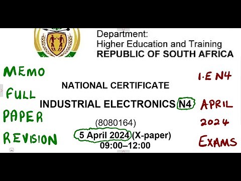 Industrial Electronics N4 April 2024 Memo Full Paper ‪@mathszoneafricanmotives‬ ‪@mathwithlightone‬