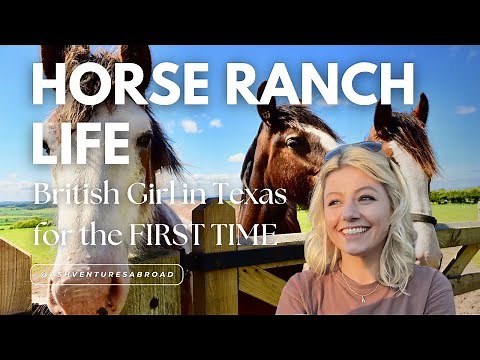 TRAVEL VLOG life on a Texas Dude Ranch (first time hay ride, long horns and trying American s’mores)
