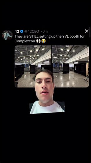 42 on Instagram: "#greenscreen They are STILL setting up the YVL booth for Complexcon 👀😭 - credit to Joyboy #yvl #playboicarti #complexcon #42ceo"