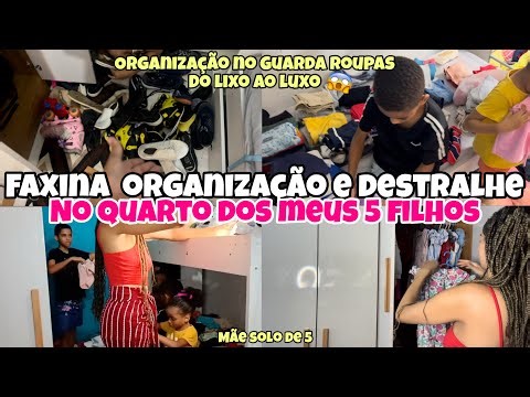 O MAIOR DESTRALHE QUE JA FIZ NO QUARTO DOS MEUS 5 FILHOS🤯| DESAPEGANDO DE TUDO😮‍💨