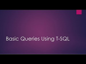 T-SQL: How to Create a Database & a Table
