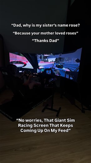 Racing & Flight Simulation + Motion & Haptic | For those asking, this one was custom made for us! 🔧 Make sure you’re following to enjoy all of the giant sim screen content!🏁 | Instagram
