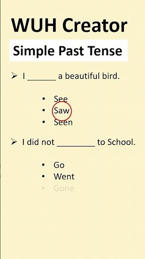 Simple Past Tense Practice | Learn Verb Forms in English Grammar Easily