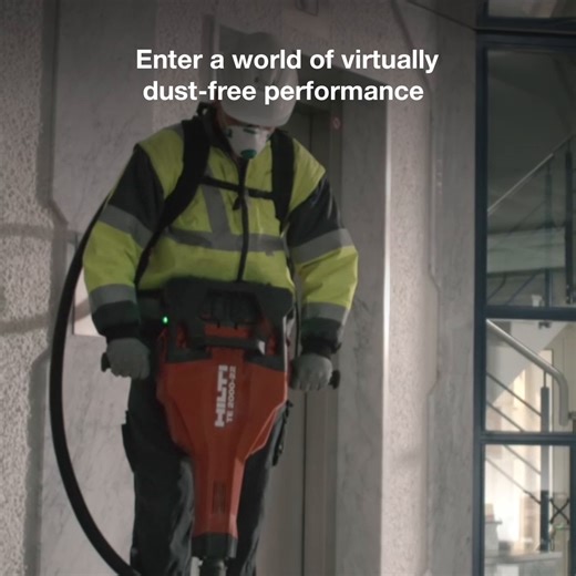 Demolition work should not fill the air with dust and leave you working in a haze. Pairing the TE 2000-22 with a VC 4MX-22 cordless dust extractor and DRS-B keeps dust under control so you can break concrete with clearer visibility, easier clean up, and better protection. Talk to our experts to learn more: https://hilti.to/tq41av. #Hilti #MakingConstructionBetter #Demoliton #DustControl | Hilti