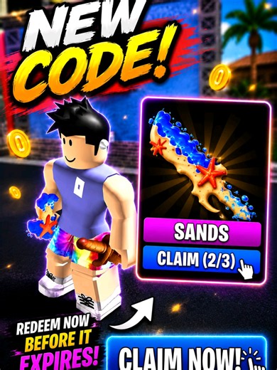 New Working code just dropped for Sands Godly Gun in Murder Mystery 2 Summer Update 2026 #murdermystery #mm2fyp #mm2roblox #roblox