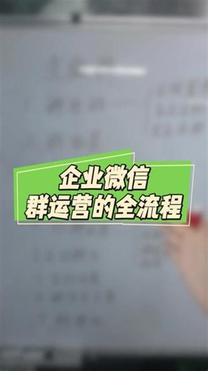 企业微信群运营的全流程 #企业微信 #群 #企业微信群 #企业微信介绍 #企业微信培训